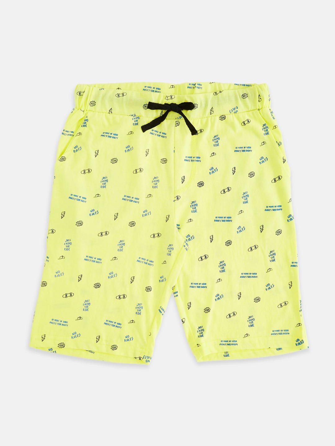 

Pantaloons Junior Boys Yellow Printed Shorts
