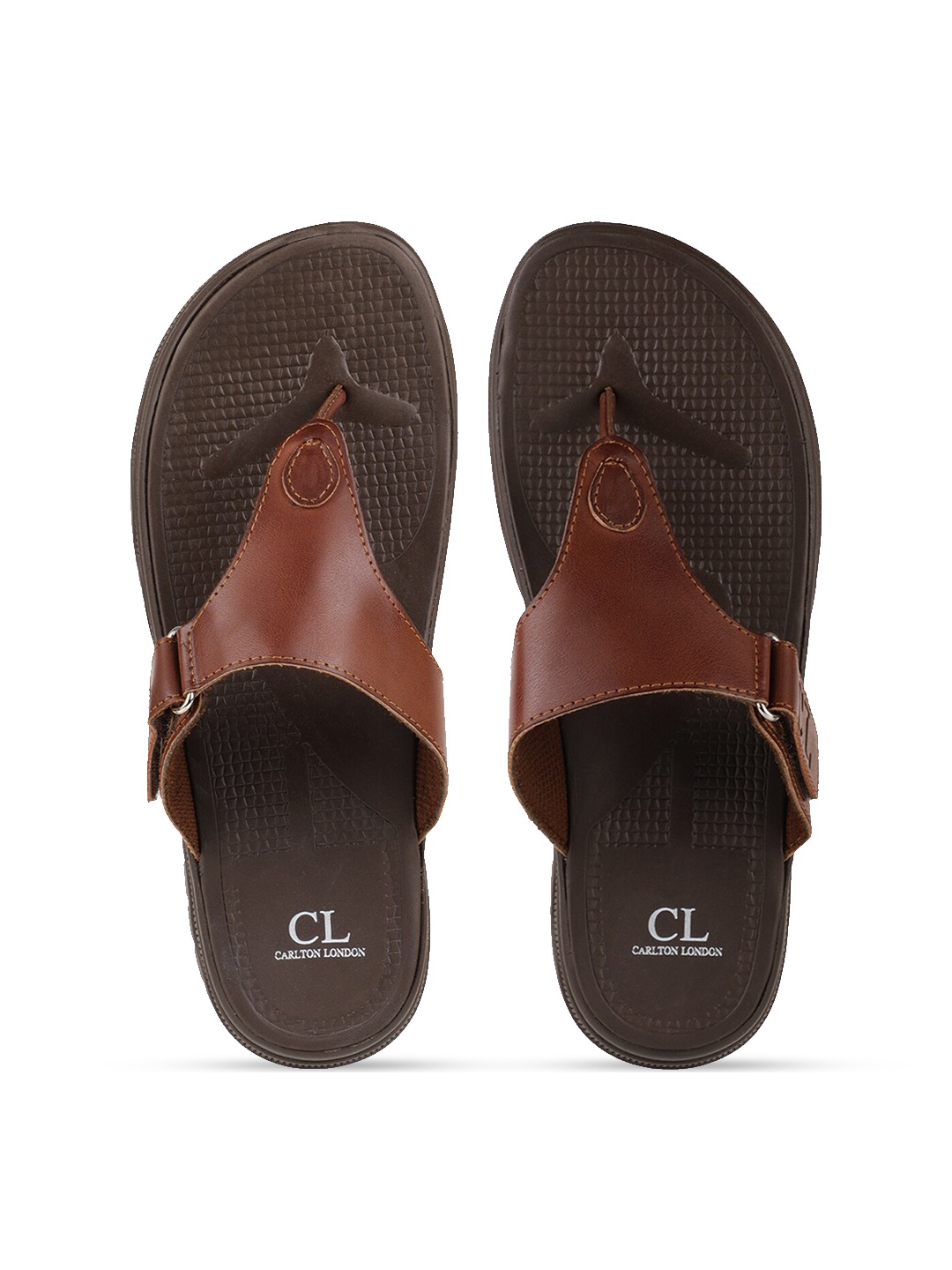 

Carlton London Men Brown Solid Comfort Sandals