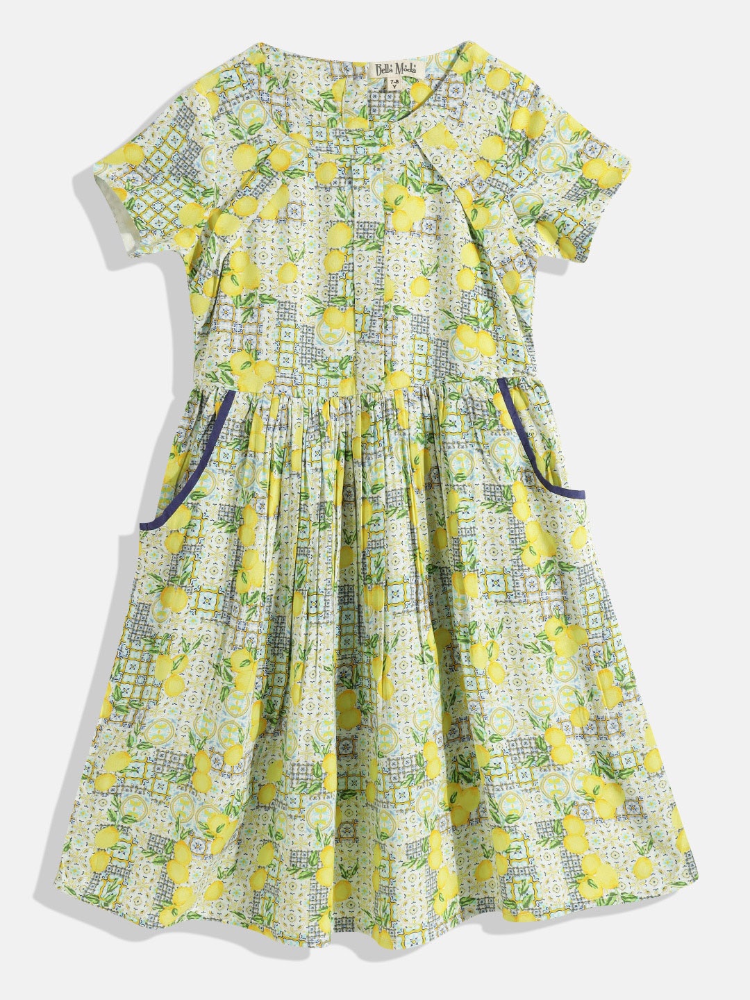 

Bella Moda Multicoloured Floral Dress 100% Cotton, Multi