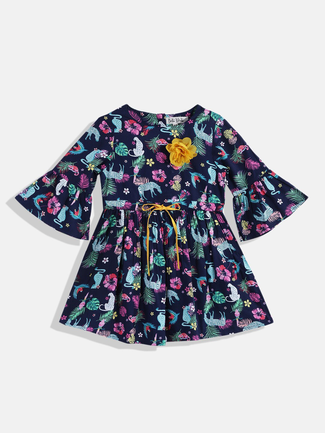 

Bella Moda Blue Floral Dress 100% Cotton