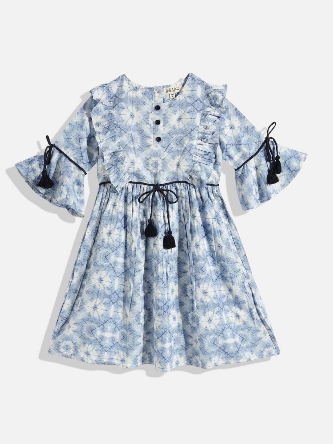

Bella Moda Blue Floral Dress 100% Cotton