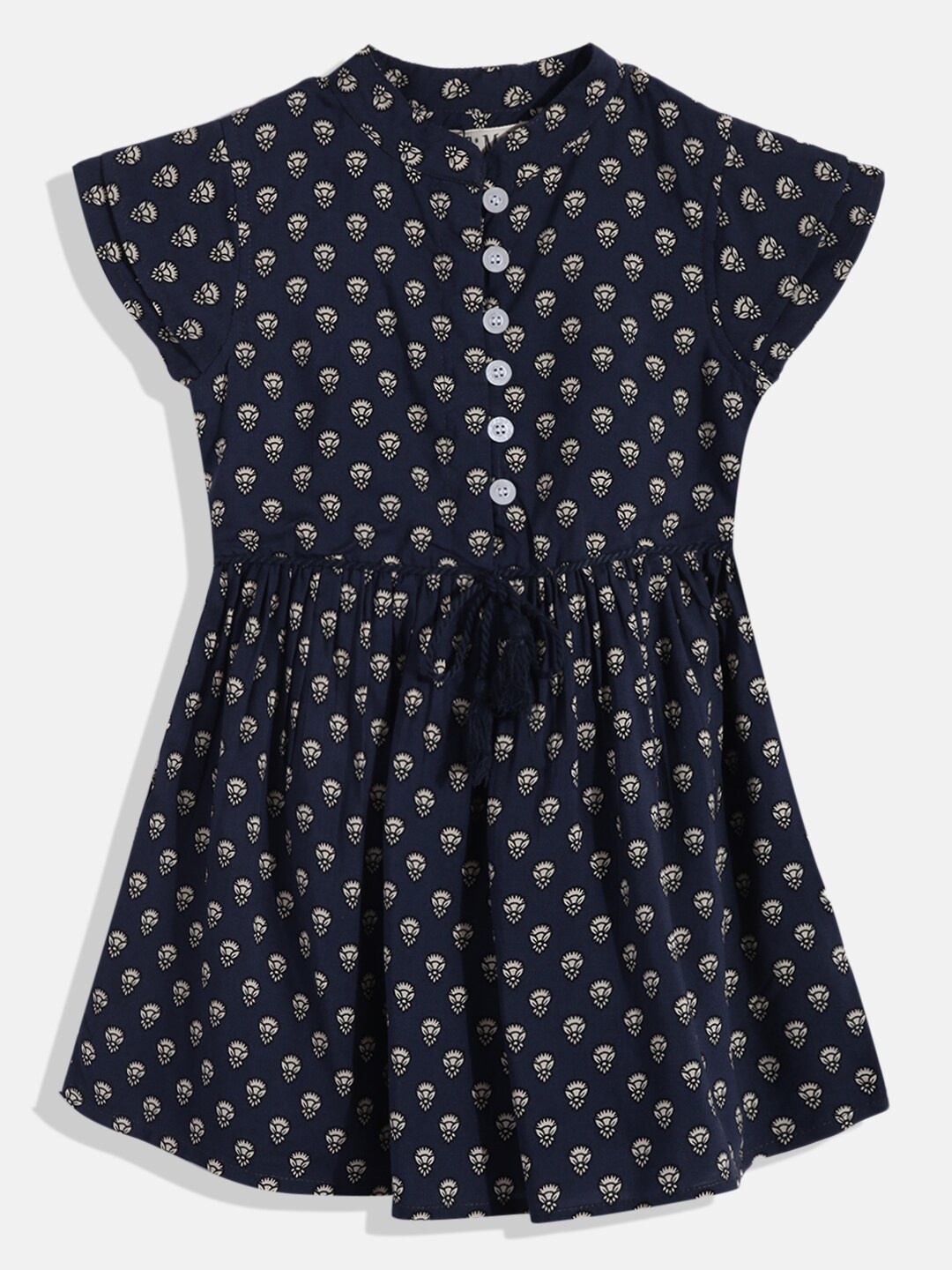 

Bella Moda Blue Floral Pure Cotton Dress