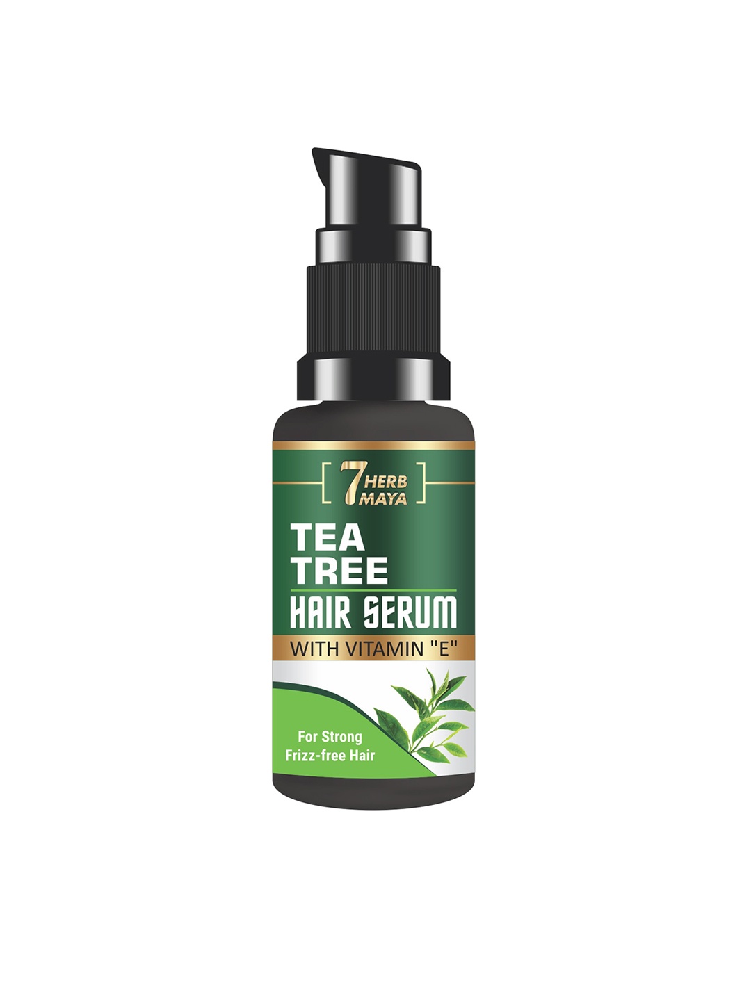 

7Herbmaya Tea Tree Hair Serum with Vitamin E for Strong Frizz-Free Hair - 30 ml, Green