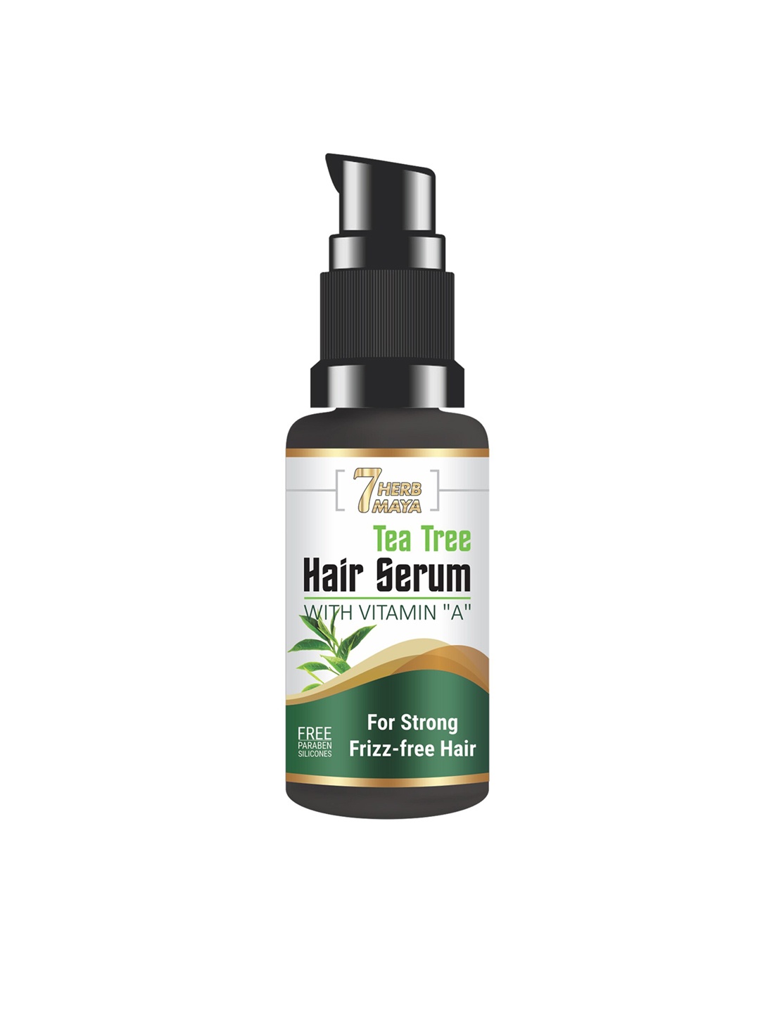 

7Herbmaya Tea Tree Hair Serum with Vitamin A for Strong Frizz-Free Hair - 30 ml, Green