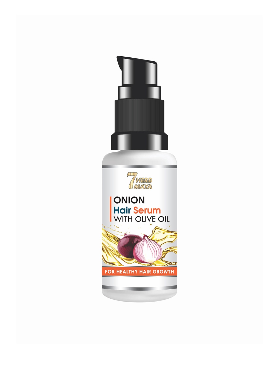 

7Herbmaya Onion Hair Serum with Olive Oil for Healthy Hair Growth - 30 ml, White