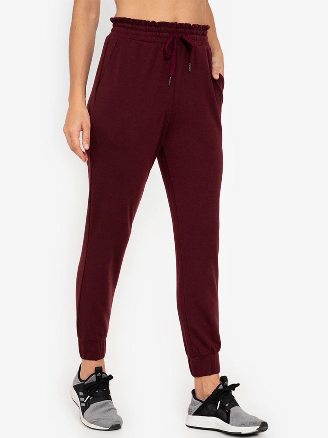 

ZALORA ACTIVE Women Maroon Joggers Trousers