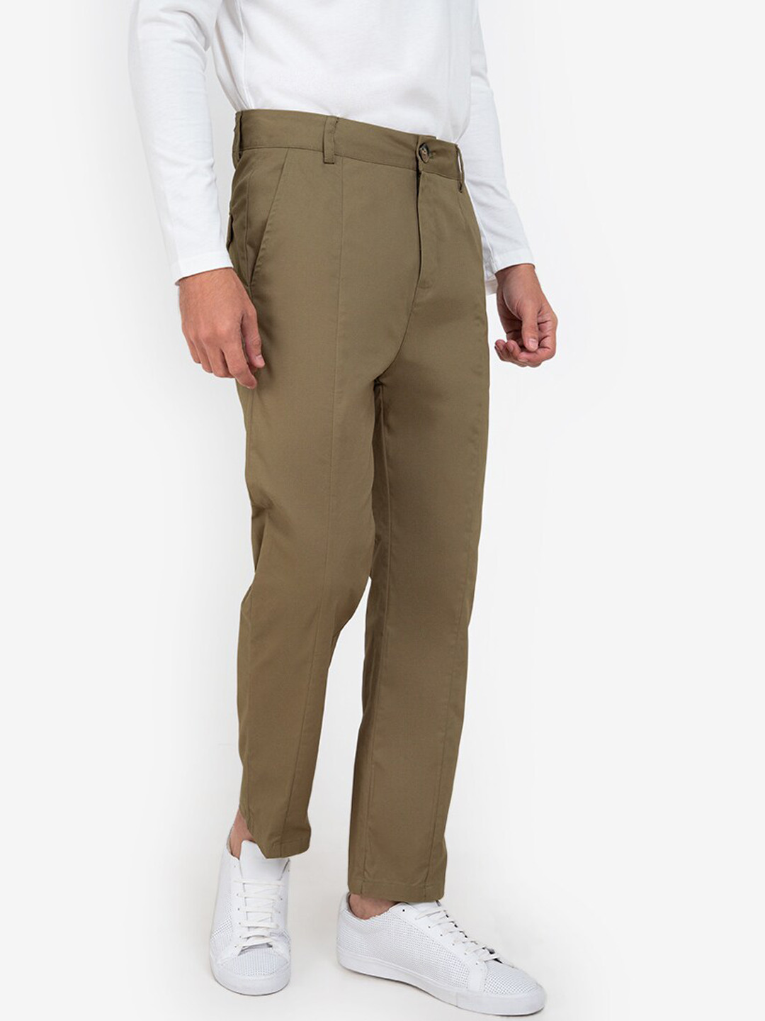 

ZALORA BASICS Men Green Chinos Trousers