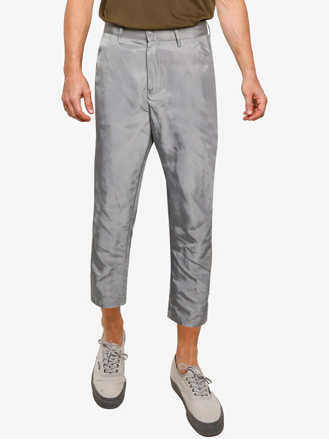 

ZALORA BASICS Men Grey Slim Fit Trousers