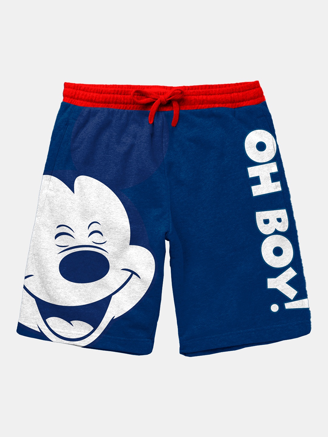 

BONKIDS Boys Navy Blue Printed Mickey Mouse Shorts