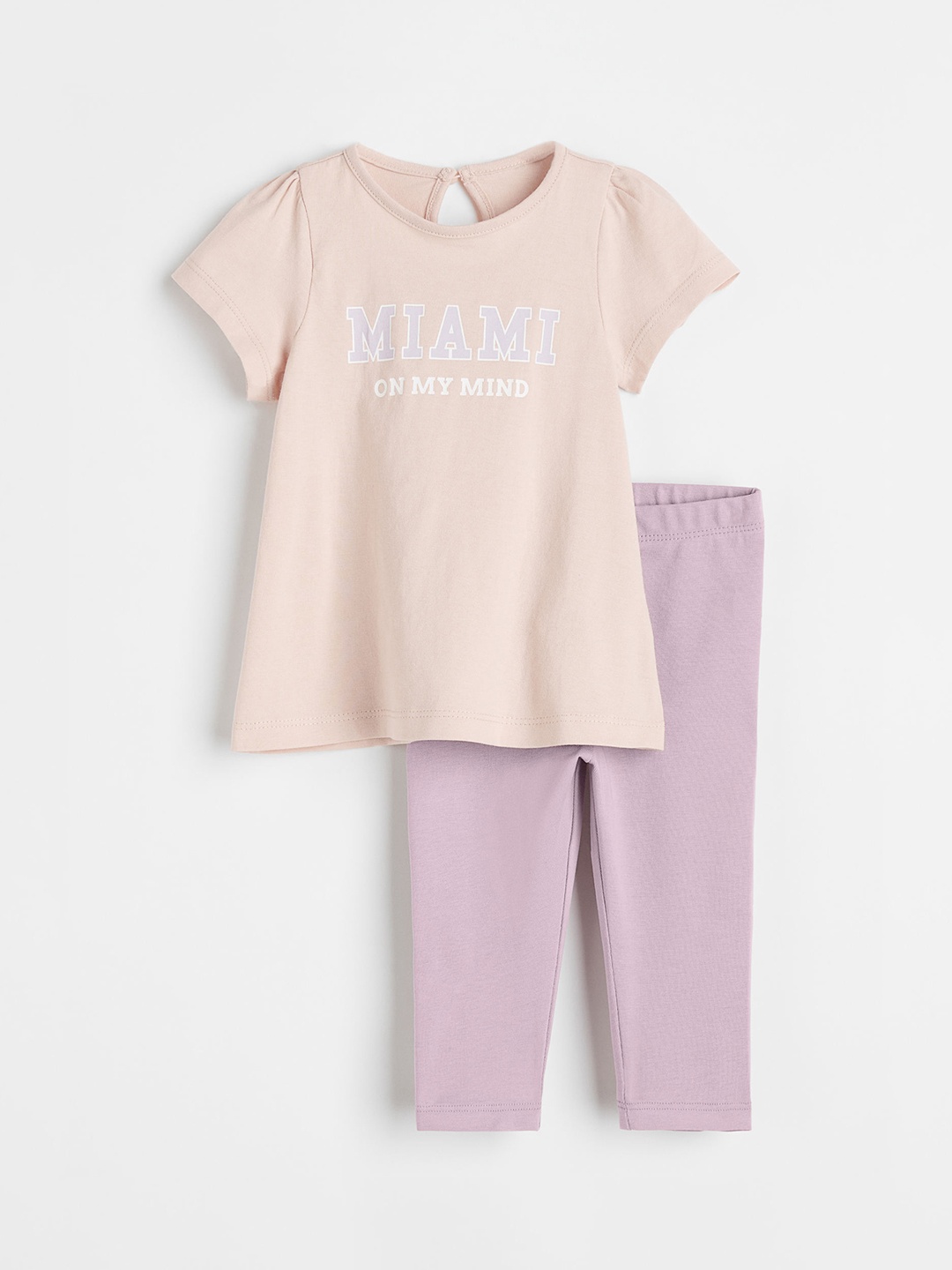 

H&M Girls Pink & Purple 2-Piece Printed Set