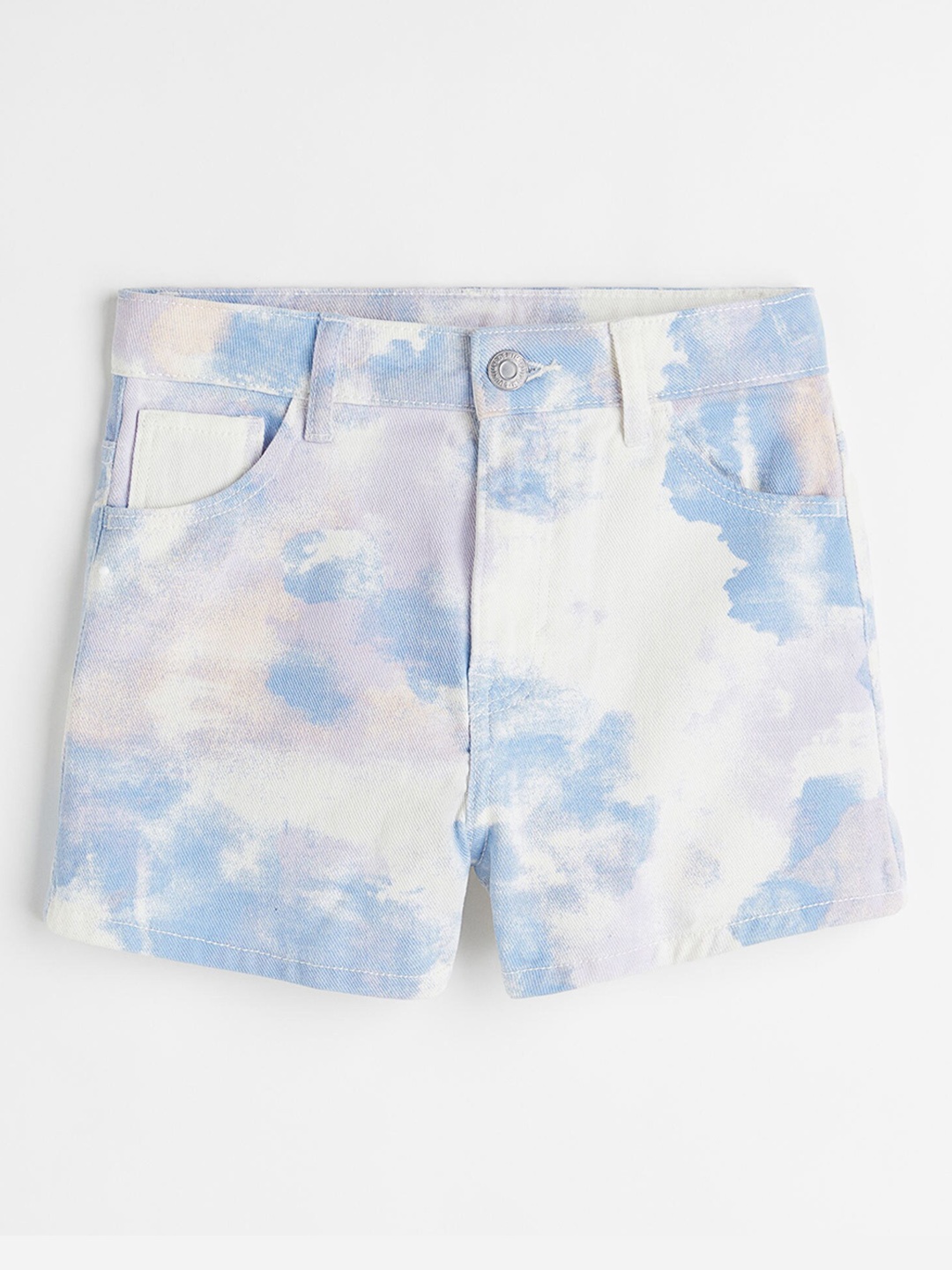 

H&M Girls Blue Relaxed High Denim Shorts