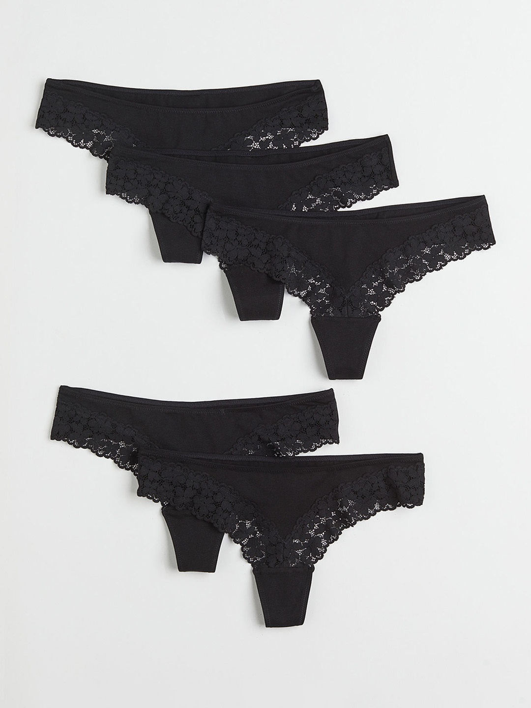 

H&M Black 5-Pack Thong Briefs