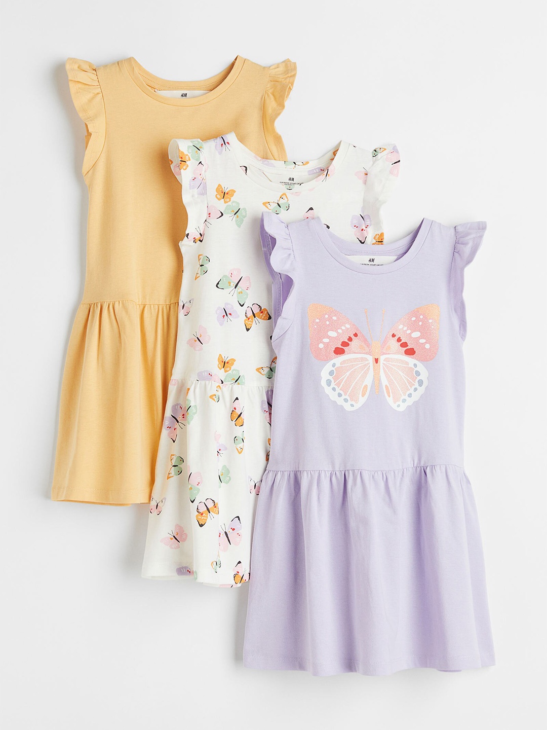 

H&M Girls Pack of 3 Cotton Dresses, Multi