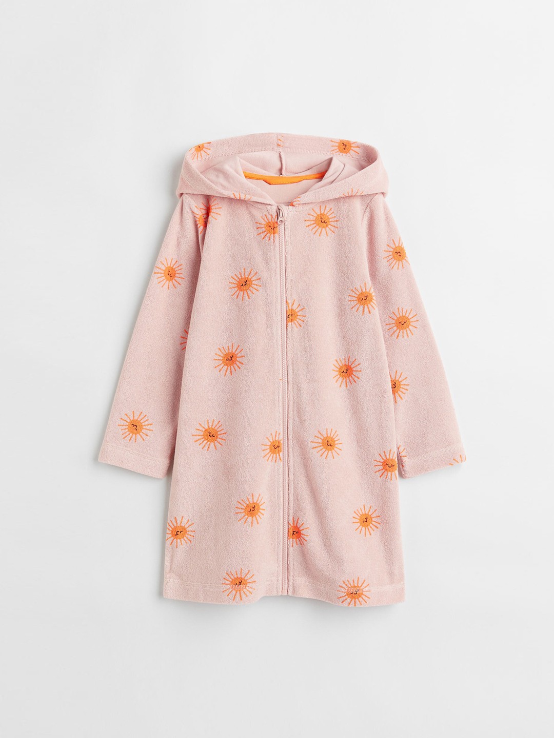 

H&M Girls Multicoloured Printed Hooded Dressing Gown, Multi