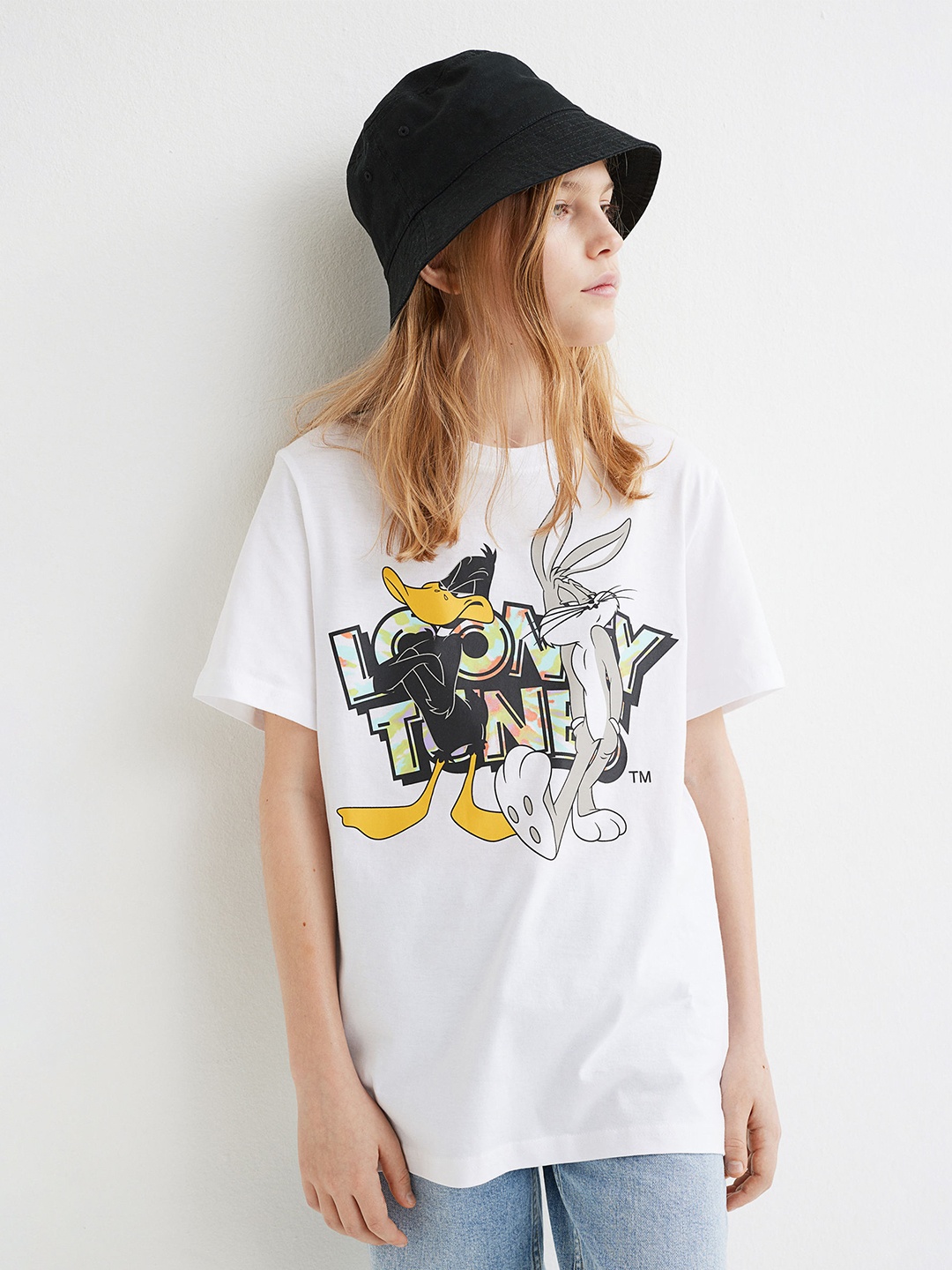 

H&M White Printed T-Shirt