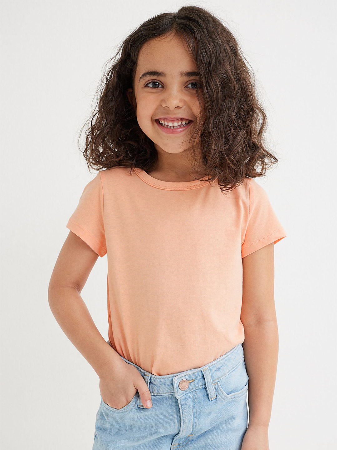 

H&M Girls 3-Pack T-shirts, Orange