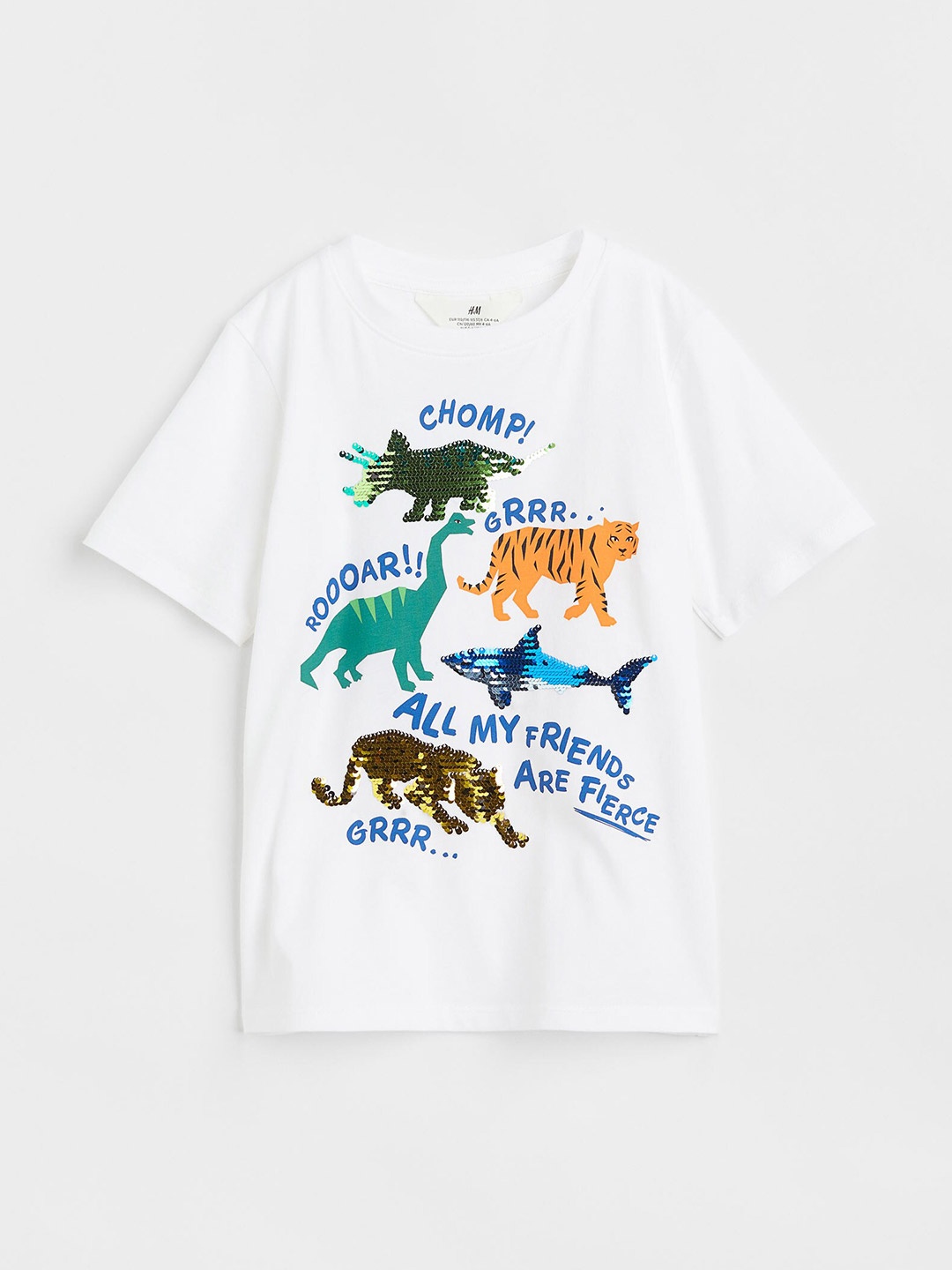 

H&M Boys White Reversible Sequin T-shirt