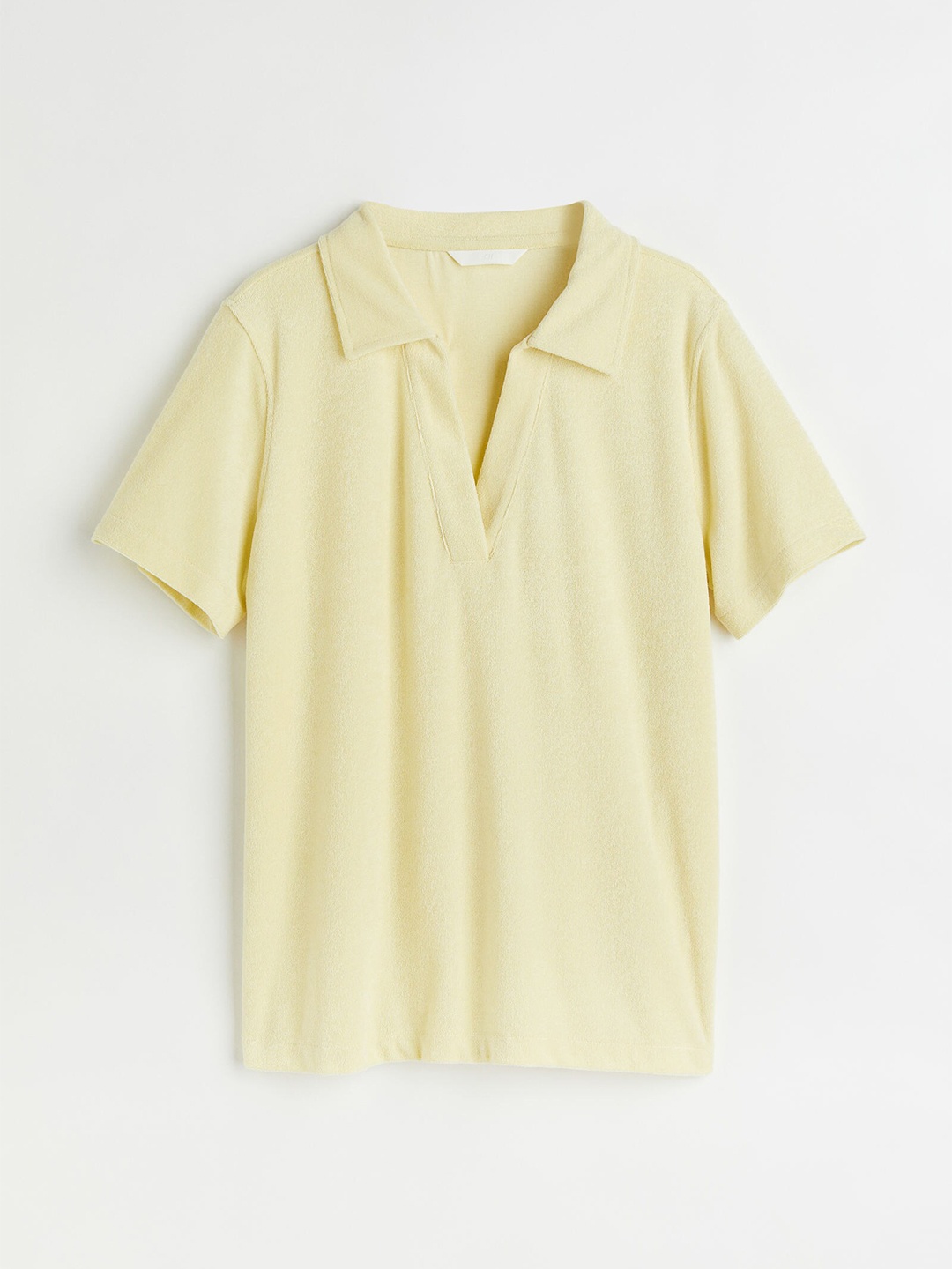 

H&M Yellow Women Terry Polo Shirt