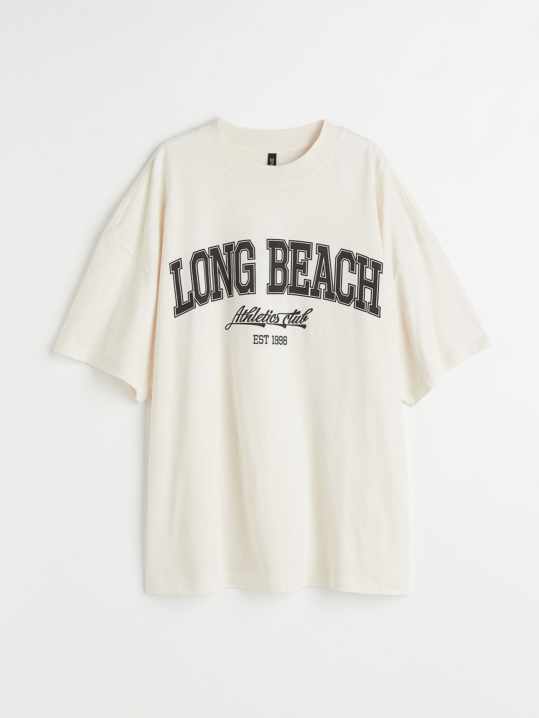 

H&M White Oversized Printed T-Shirt