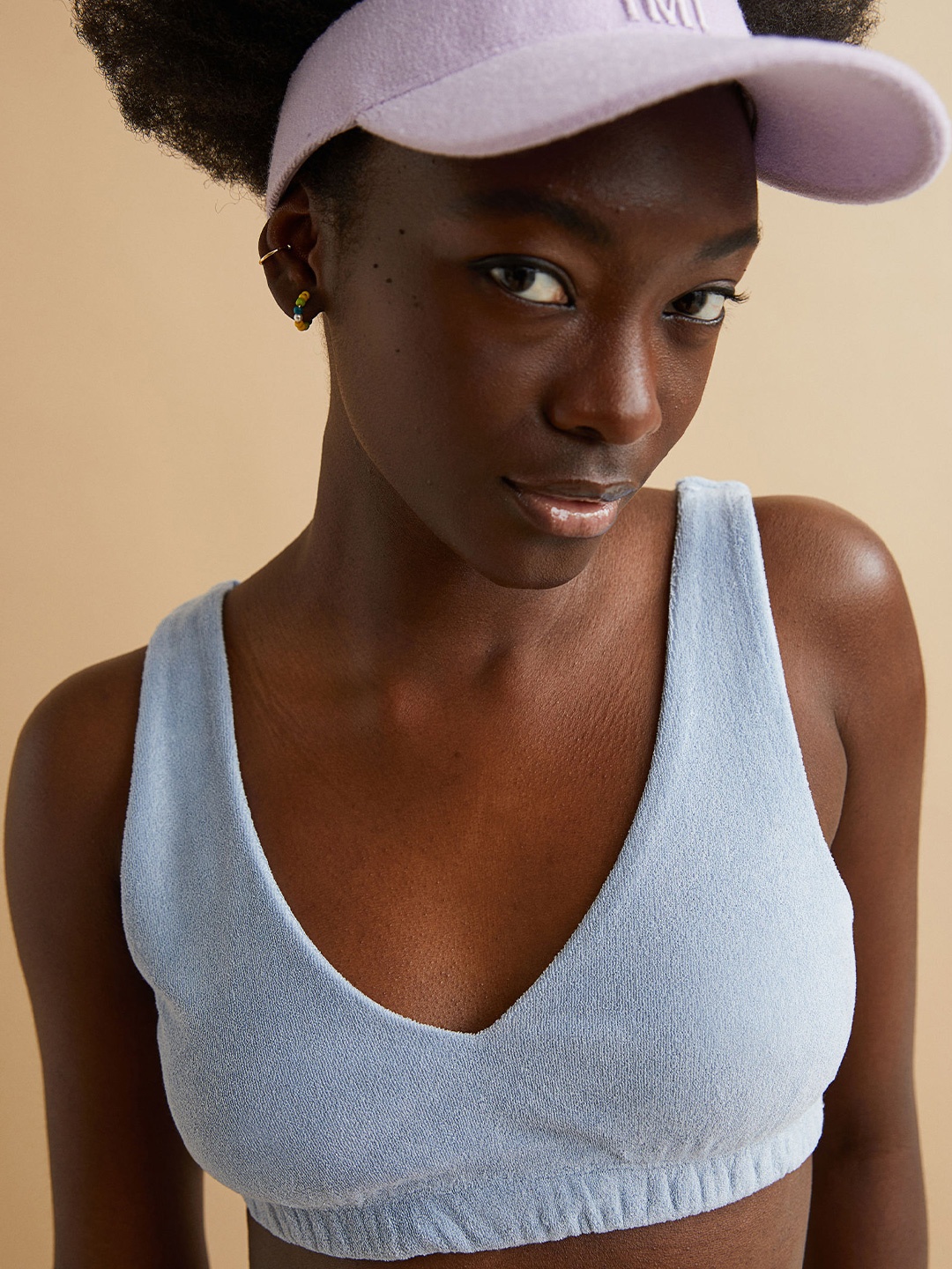 

H&M Blue Terry Crop Top