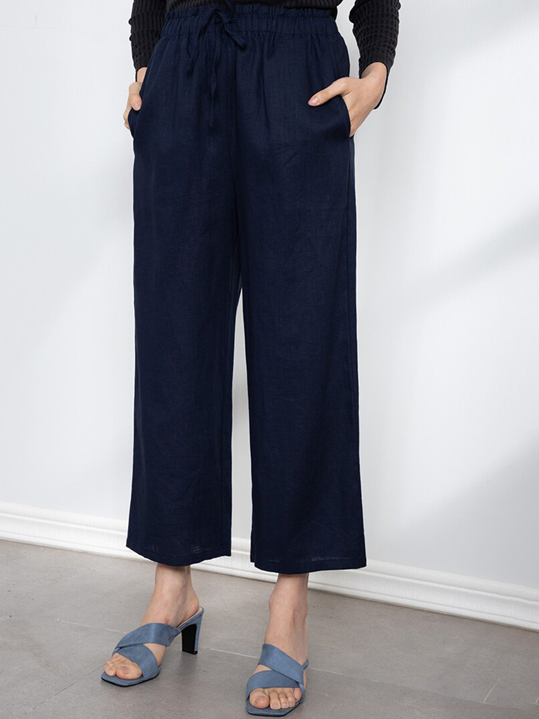 

ORIGIN BY ZALORA Women Navy Blue Trousers