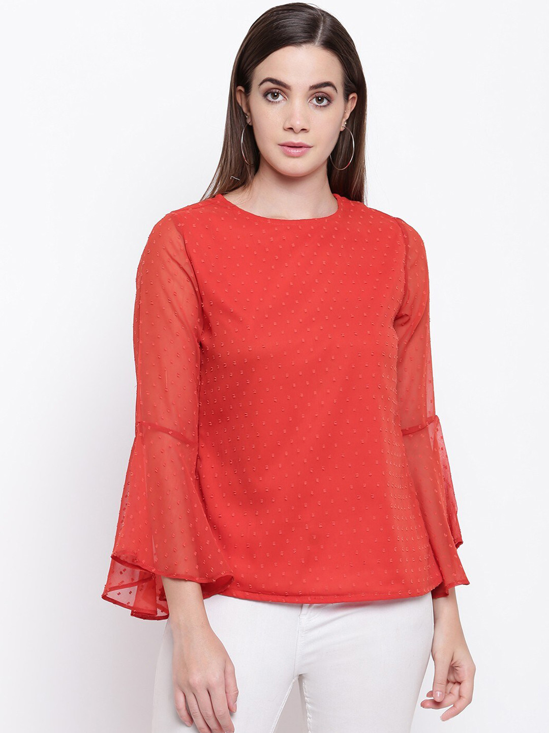 

RIVI Copper-Toned Net Top