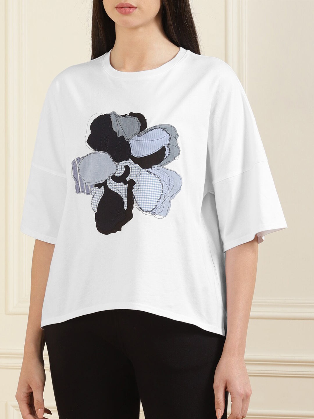 

Ted Baker Women White Printed T-shirt