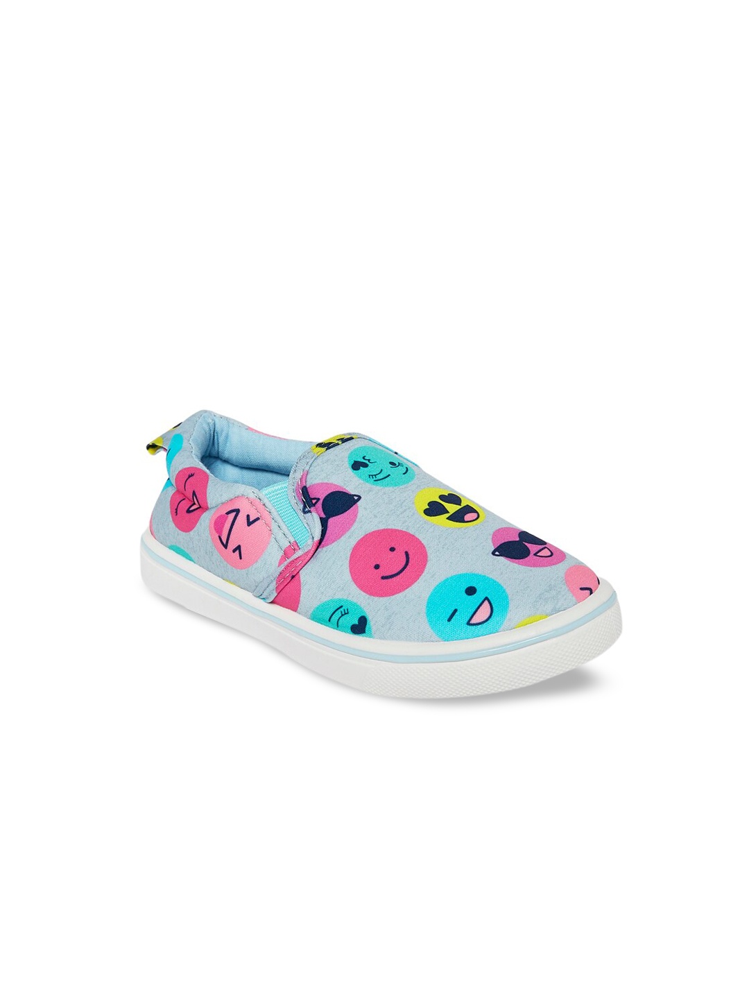 

Pantaloons Junior Girls Grey & Pink Printed Slip-On Sneakers
