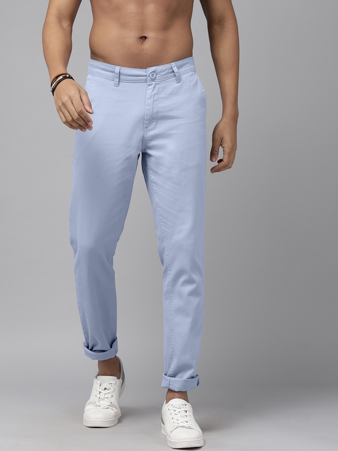 

The Roadster Lifestyle Co Men Blue Slim Fit Chinos