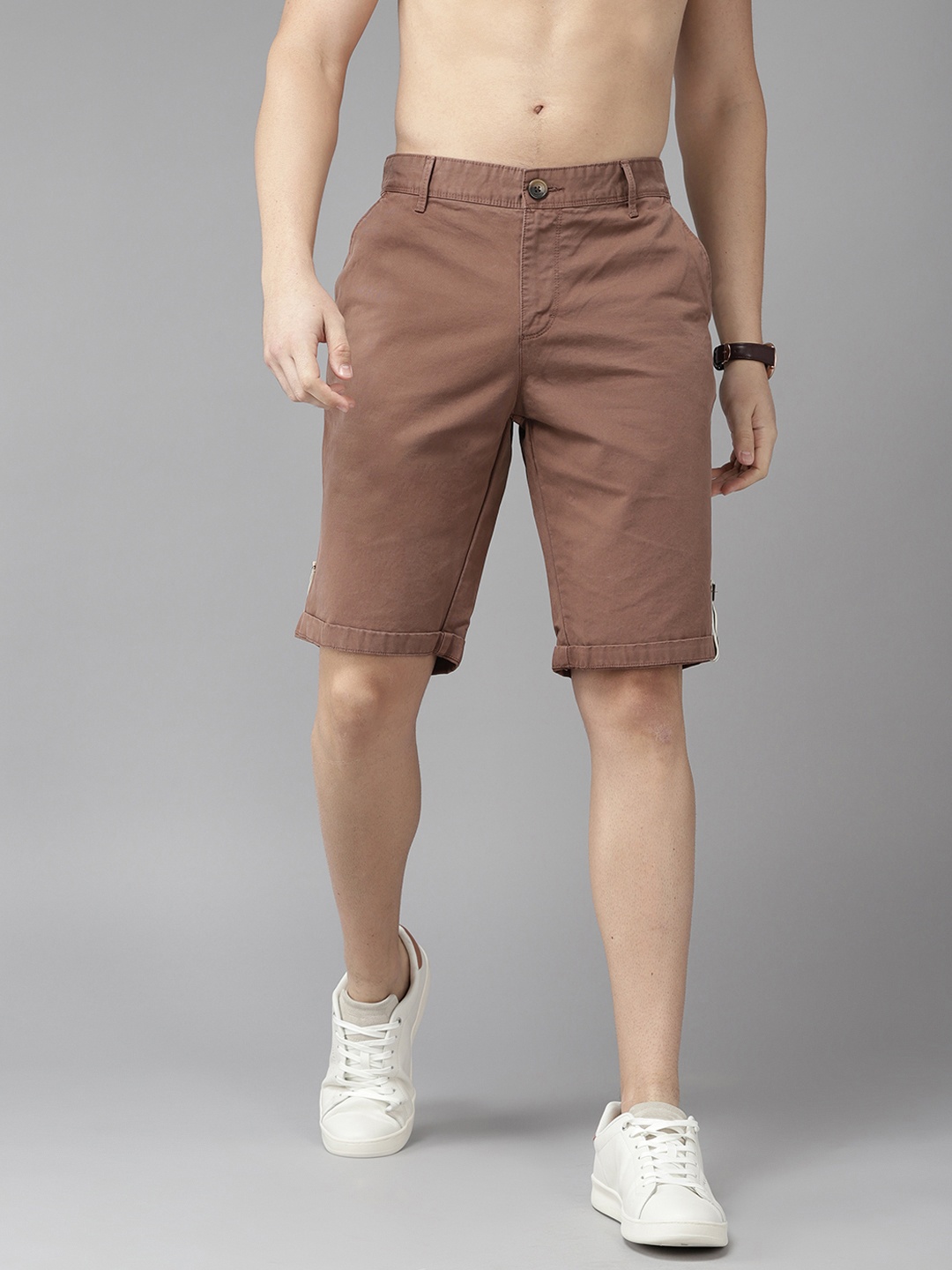 

ROADSTER X FAST & FURIOUS Men Brown Chino Shorts