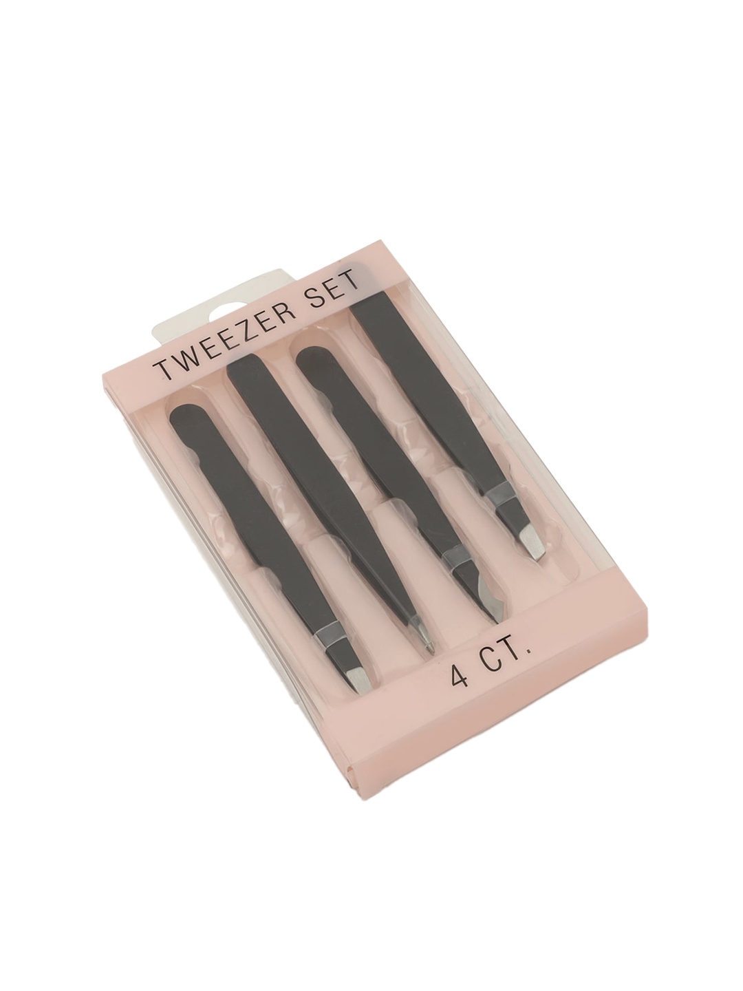 

FOREVER 21 Set Of 4 Stainless Steel Eyebrow Tweezers, Black