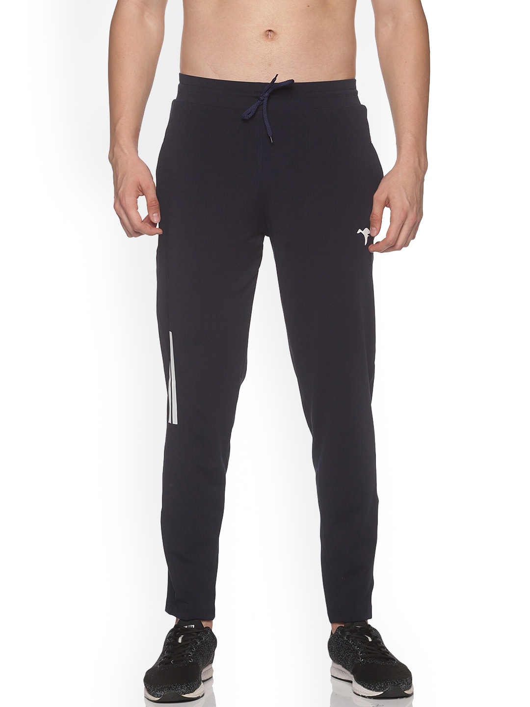 

HPS Sports Men Navy Blue Solid Track Pants