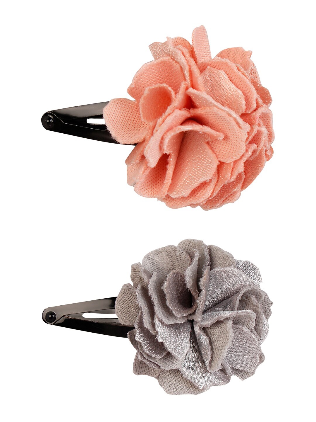 

Aye Candy Girls Grey & Peach-Coloured Set of 2 Embellished Tic Tac Hair Clips