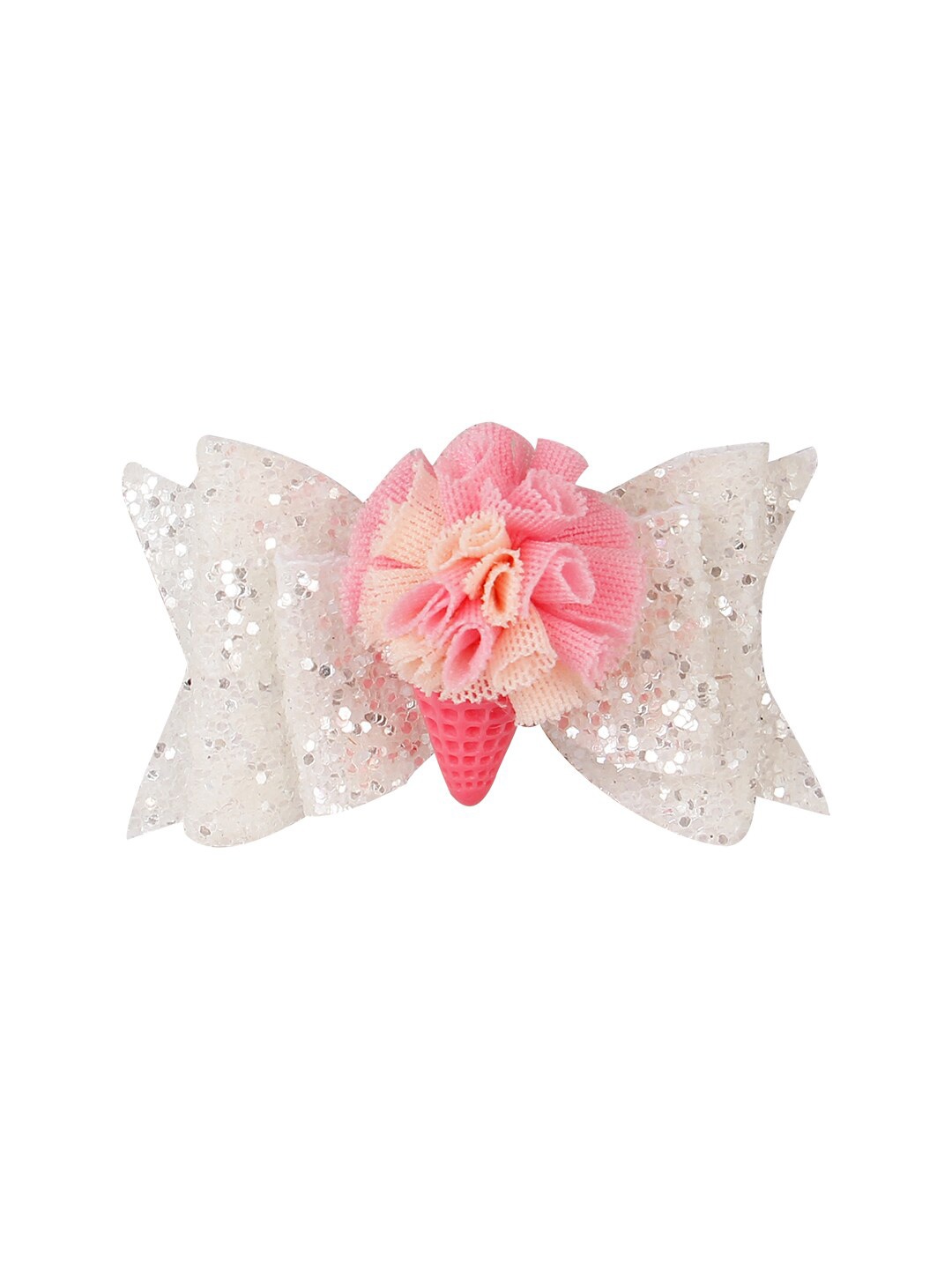 

Aye Candy Girls White & Pink Embellished Alligator Hair Clip