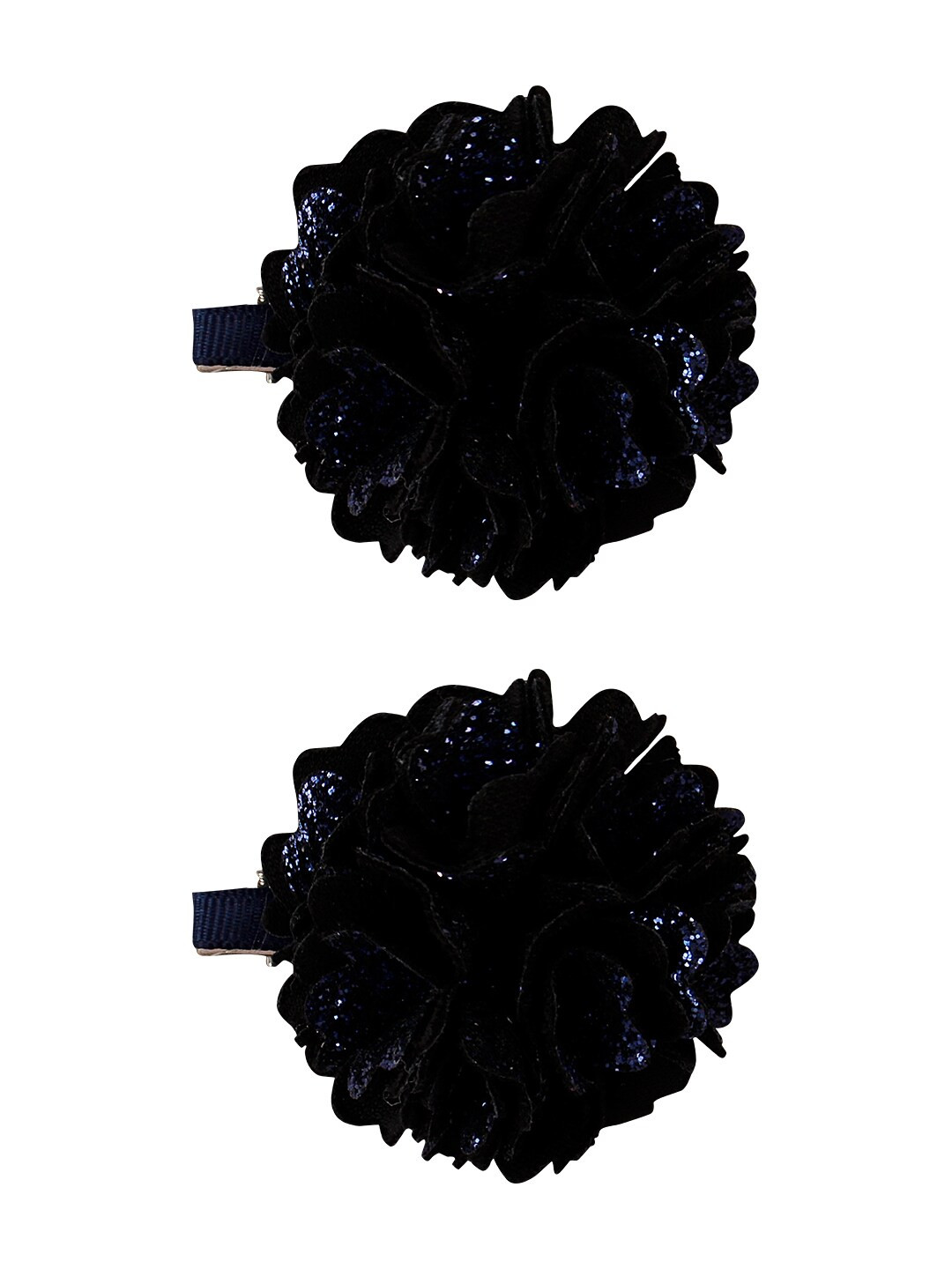 

Aye Candy Girls Navy Blue Set of 2 Flower Embellished Alligator Hair Clips