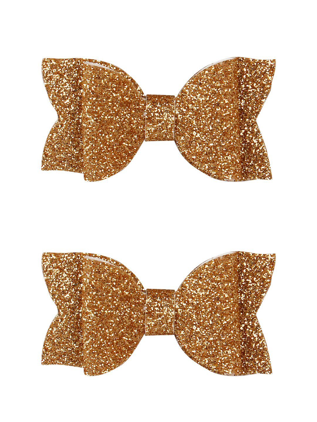 

Aye Candy Girls Gold-Toned & White Set of 2 Embellished Alligator Hair Clip