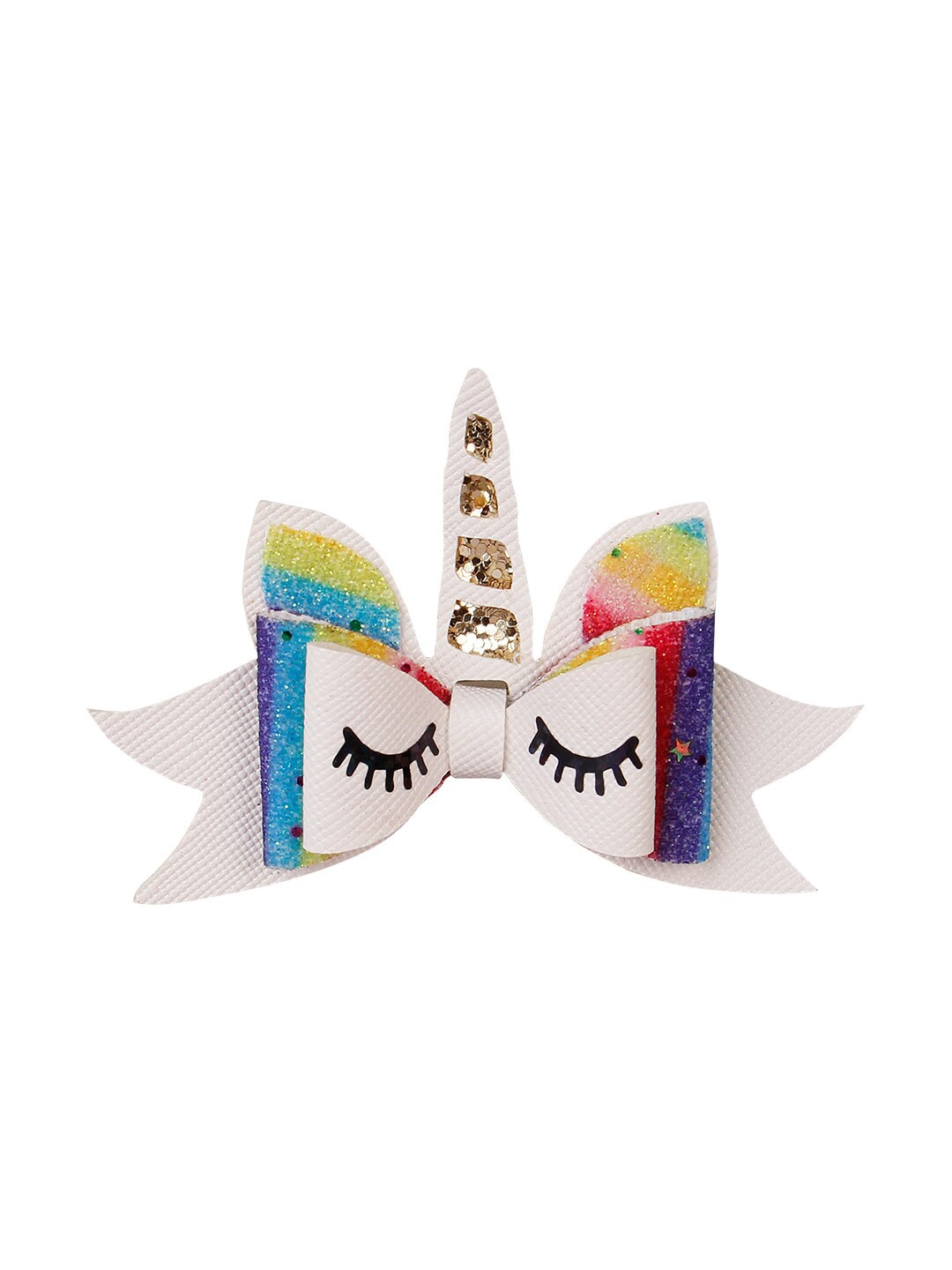 

Aye Candy Girls White & Blue Unicron Bow Embellished Alligator Hair Clip
