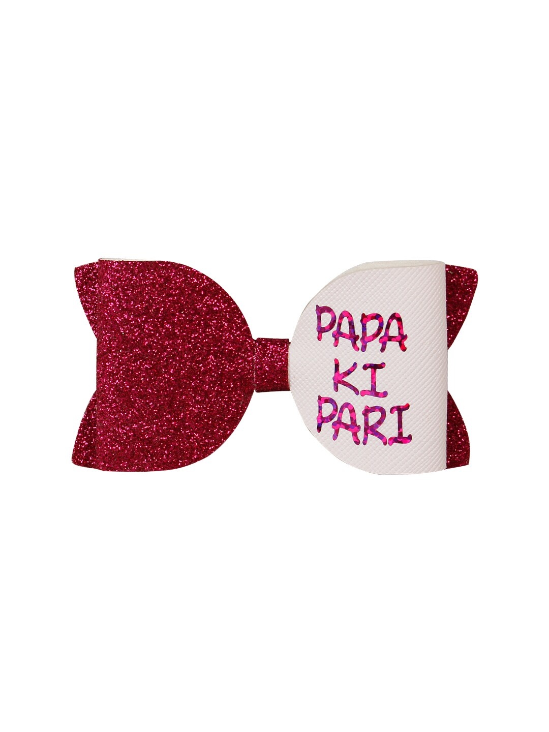 

Aye Candy Girls Fuchsia & White Bow Embellished Alligator Hair Clip