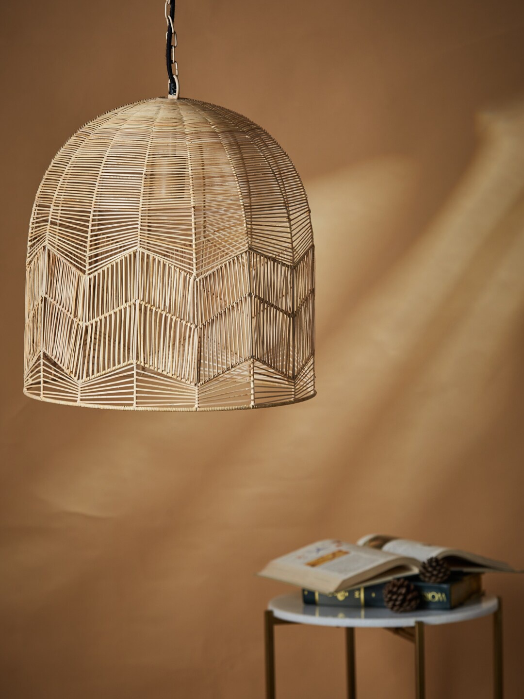 

Fabindia Vetasaha Cane Weave Hanging Lamp, Beige