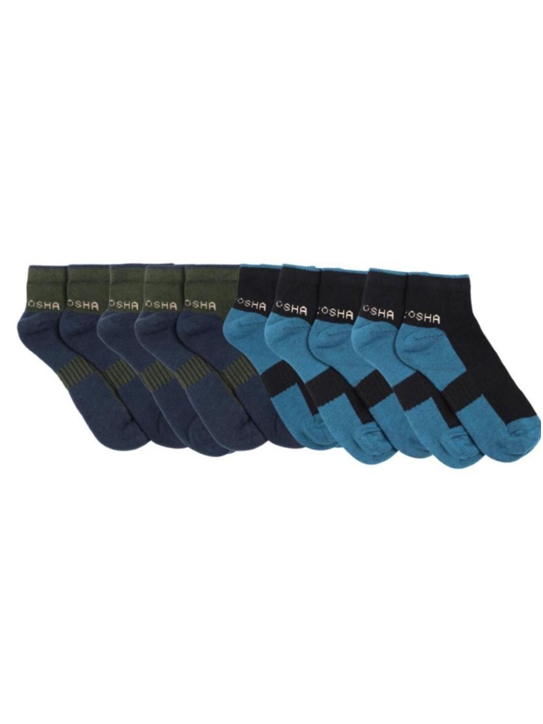 

Kosha Men Pack of 10 Assorted Solid Above Ankle Length Socks