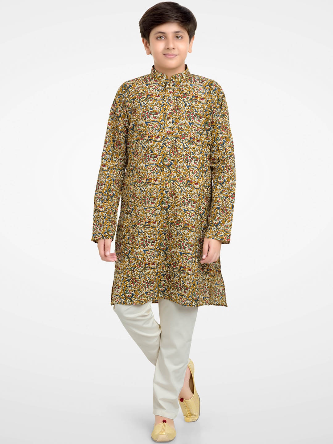 

Jeetethnics Boys Multicoloured Ethnic Motifs Printed Kurta with Pyjamas, Multi
