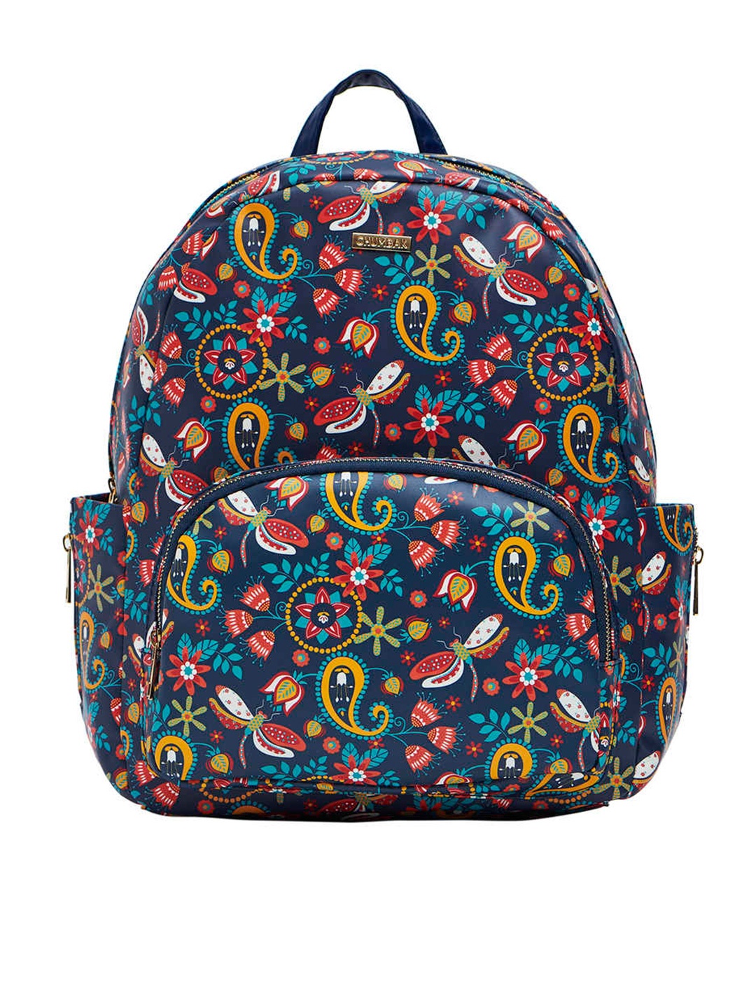 

Chumbak Women Blue & Red Printed Backpack