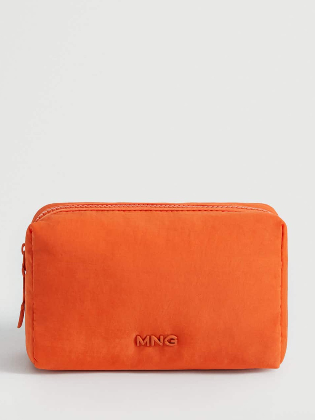 

MANGO Women Orange Solid Rectangular Cosmetic Pouch