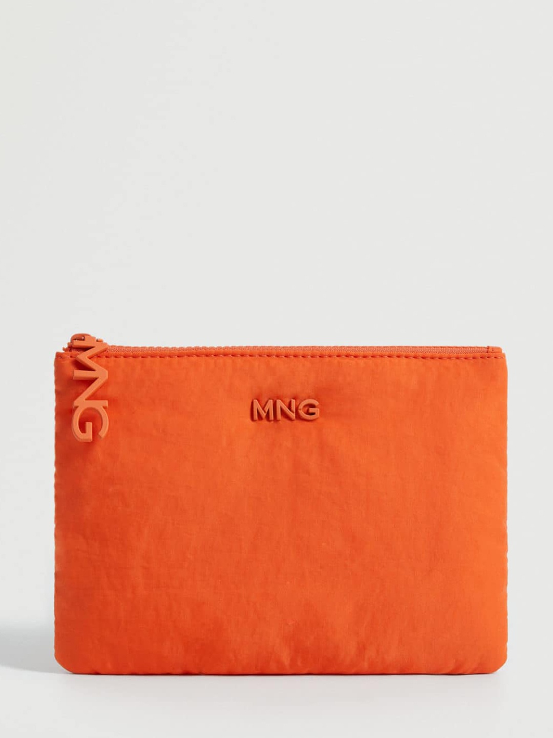 

MANGO Women Orange Solid Cosmetic Pouch