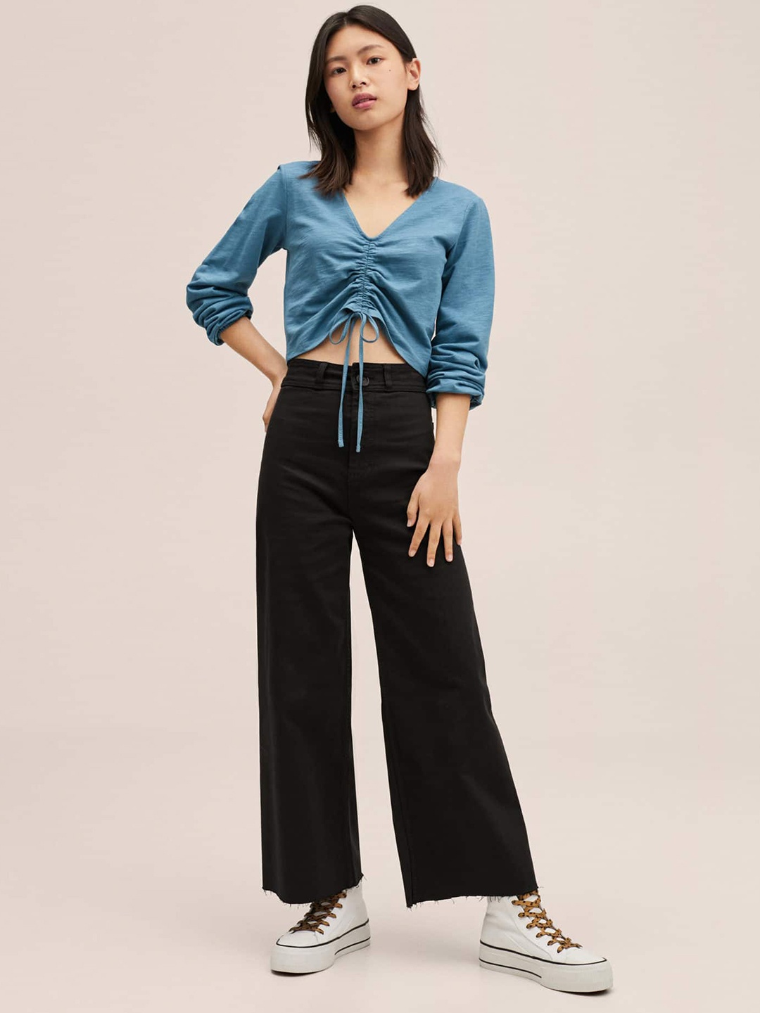

Mango Kids Girls Black Solid Stretchable Jeans