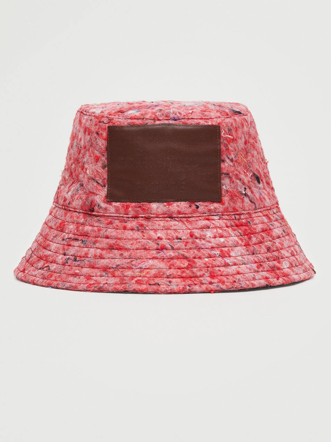 

MANGO Women Pink Woven Design Bucket Hat