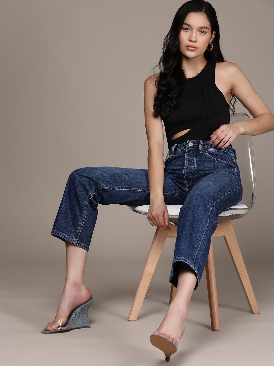 

MANGO Women Cut-Out Detail Bodysuit, Black