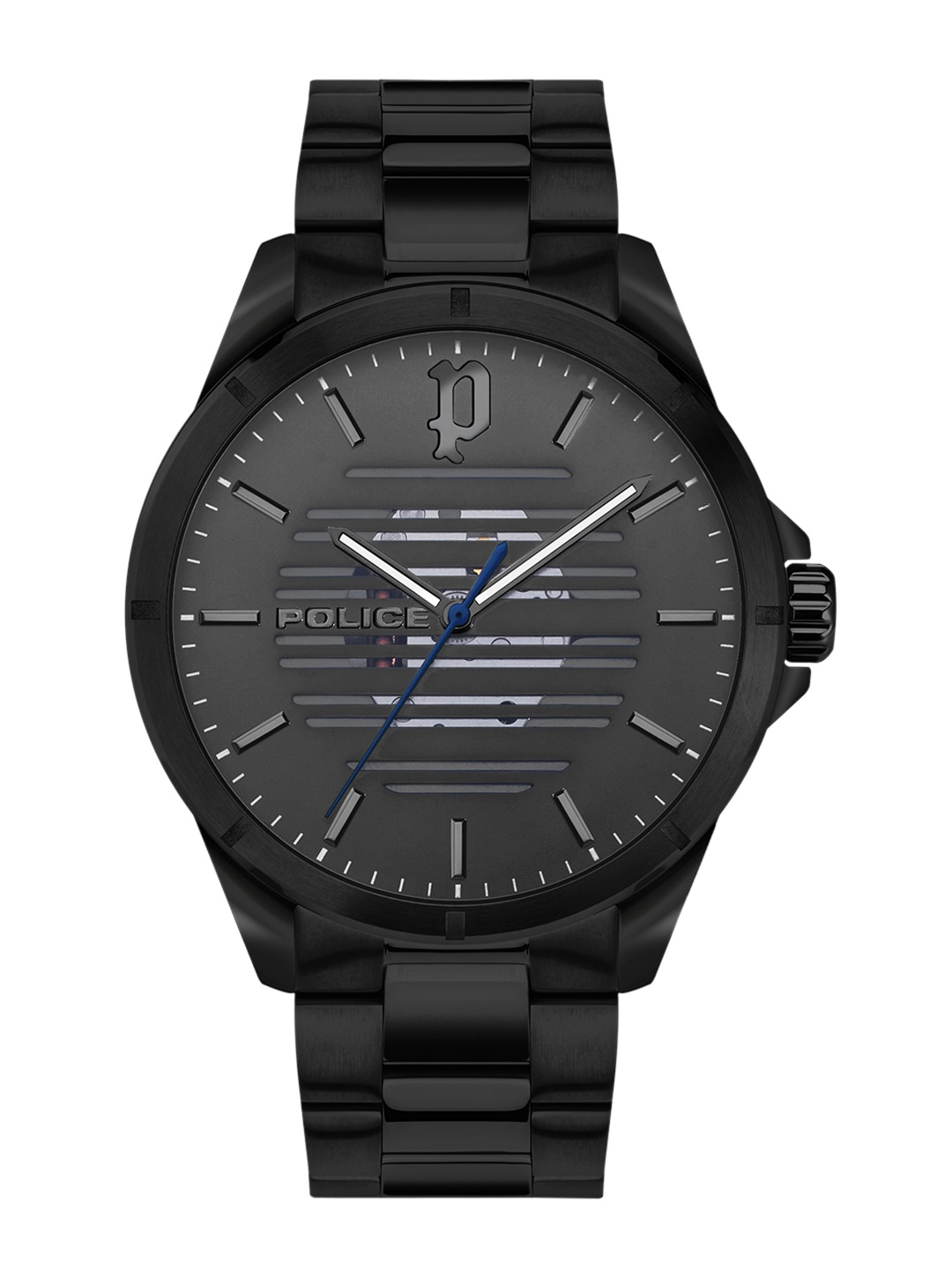 

Police Men Gunmetal-Toned Dial & Black Stainless Steel Analogue Watch PLPEWJG2204505