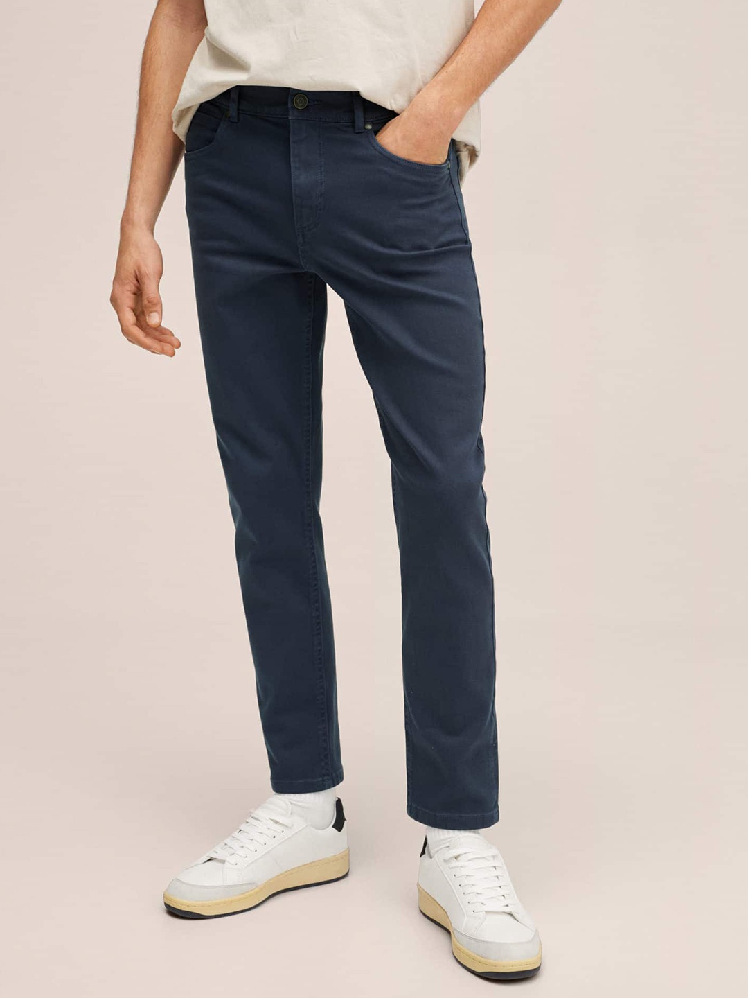 

Mango Kids Boys Navy Blue Solid Stretchable Jeans