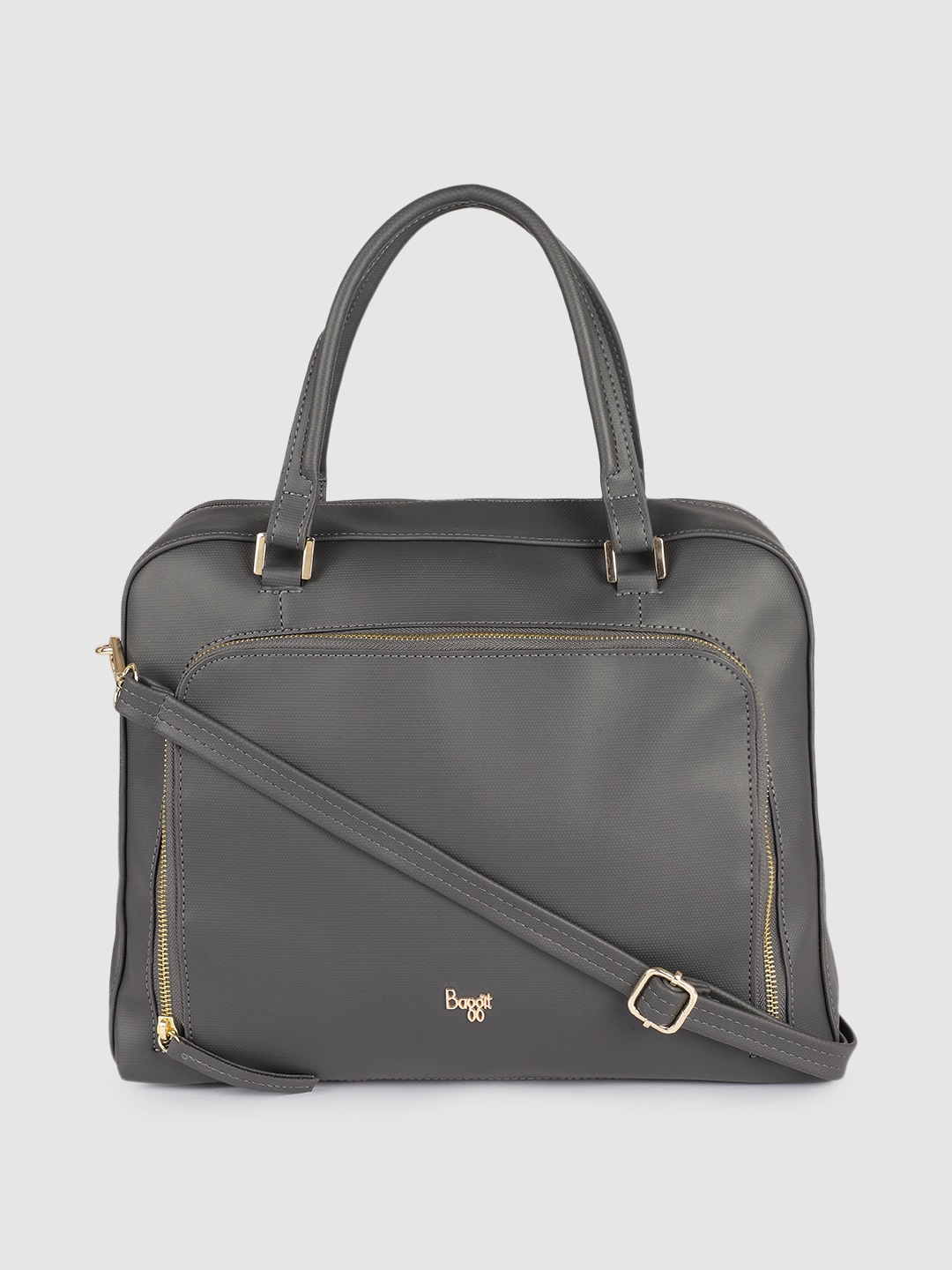 

Baggit Grey Structured Handheld Bag